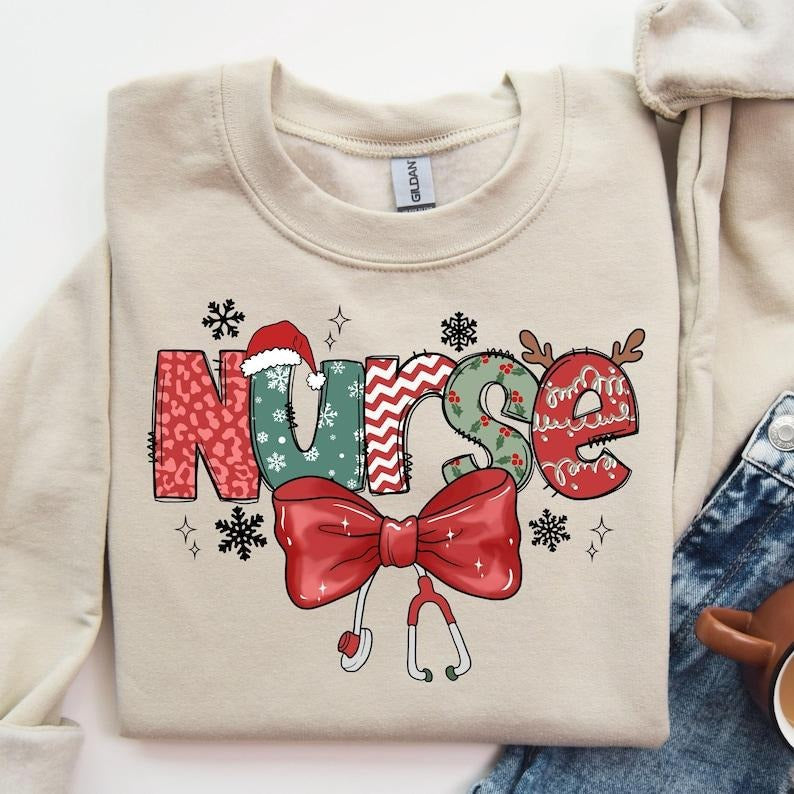 Christmas Nurse Sweatshirt, Christmas Nursing Sweater, Nurse Life Christmas Shirt, School Nurse For Men, For WOmen Hoodie