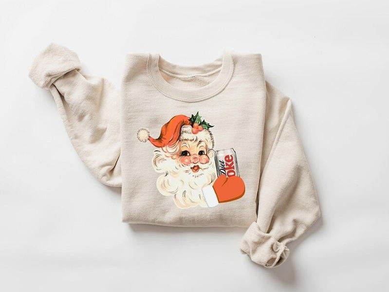 Christmas Santa Diet Coke Sweatshirt, Soda Lover T-Shirt, Diet Coke Santa Shirt, Diet Coke Lover Shirt, Merry Christmas...