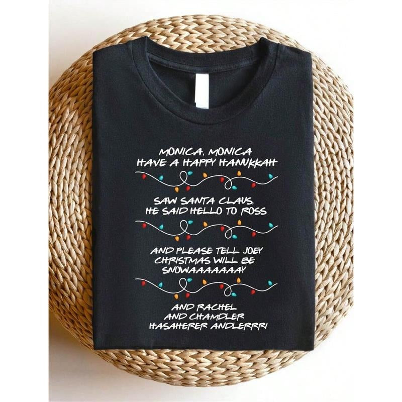 Christmas Shirt, Christmas Friends Song T-Shirt, Matching Friends Funny Tee, Christmas Party Shirts Gift, Winter Holiday...