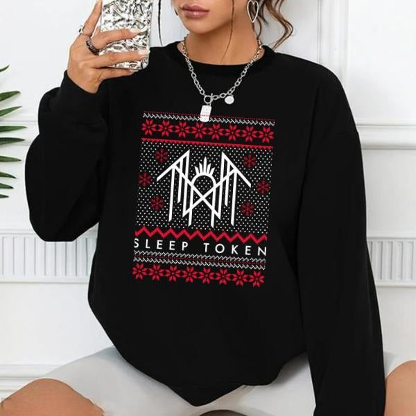 Christmas Sleep Token Flowers Red Logo Sweatshirt, Hoodie, Sleep Token Tour 2025 Tee, New Song Concert Tour, Gift for...