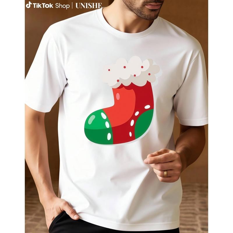 Christmas Stocking Holiday Graphic Tee for Celebrations Hoodie, Sweatshirt | PodTeesHub.com