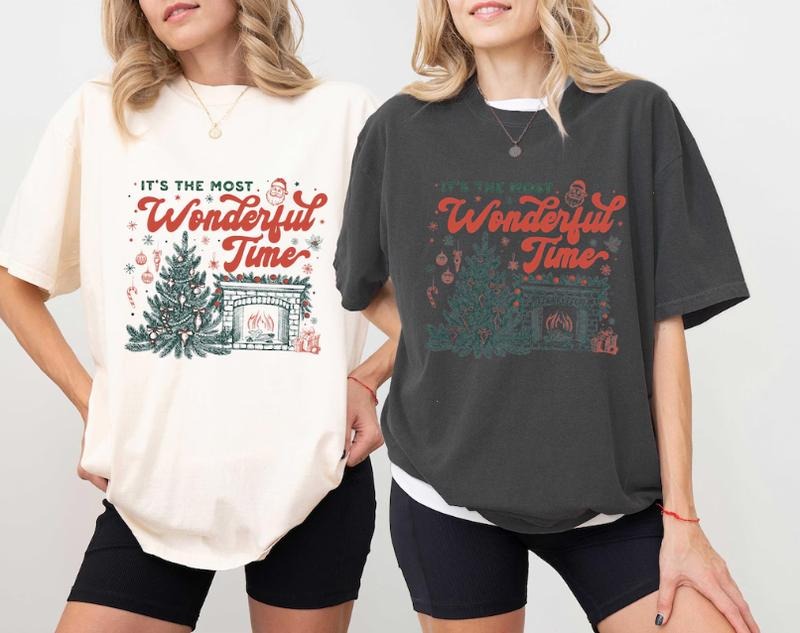 Christmas Time T-Shirt, It's The Most Wonderful Time Sweatshirt, Christmas Shirt, Vintage Christmas Shirt, Retro...