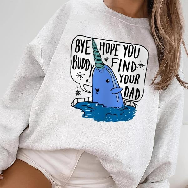 Christmas Whale Ugly Crewneck Fleece Sweatshirt, Funny Holiday Shirt, Perfect Ugly Sweater Party Gift Hoodie | PodTeesHub.com
