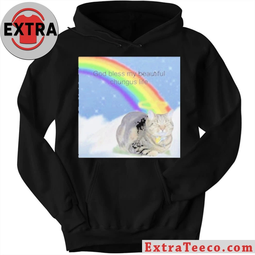 Chungus Cat God Bless My Big Chungus Life Shirt