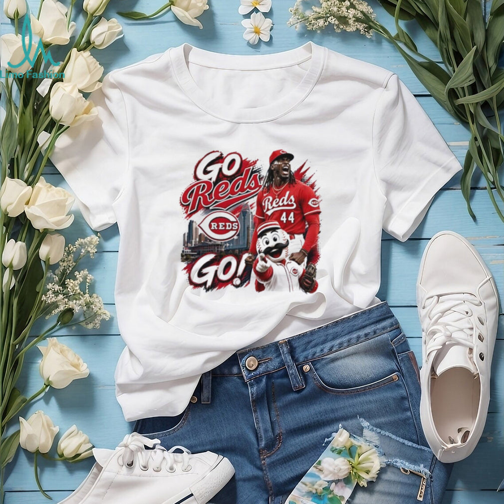 Cincinnati Reds go Reds go Elly De La Cruz and mascot shirt