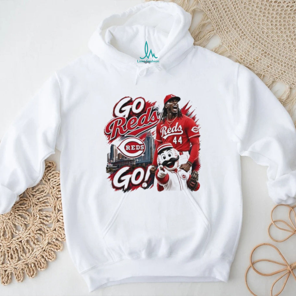 Cincinnati Reds go Reds go Elly De La Cruz and mascot shirt