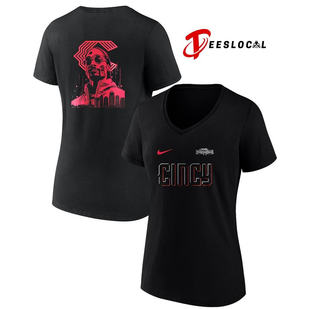 Cincinnati Reds x Snoop Dogg Post Game concert portrait graphic shirt