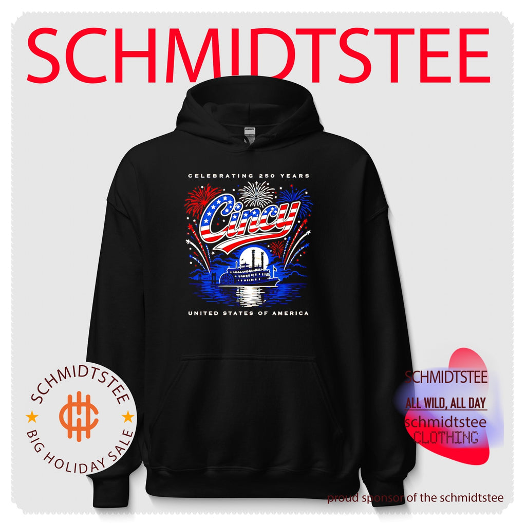 Cincy Flag Steamboat 250 years of America down by the river shirt