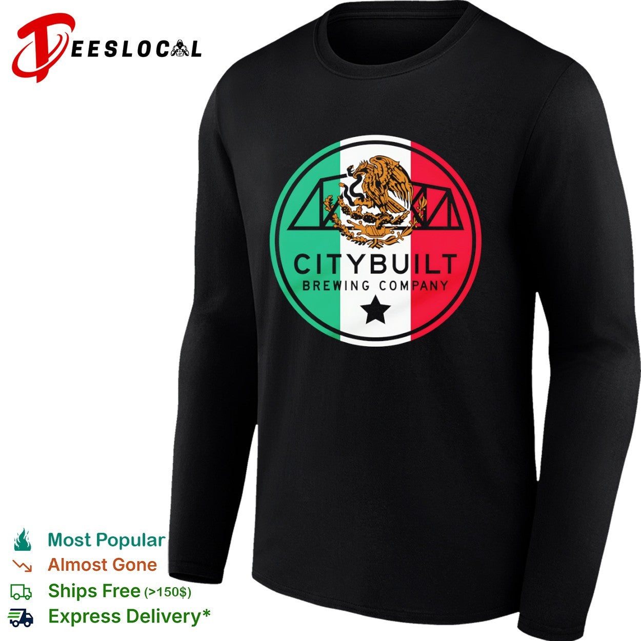 Citybuilt Brewing Company Mexico Flag Eagle Shirt