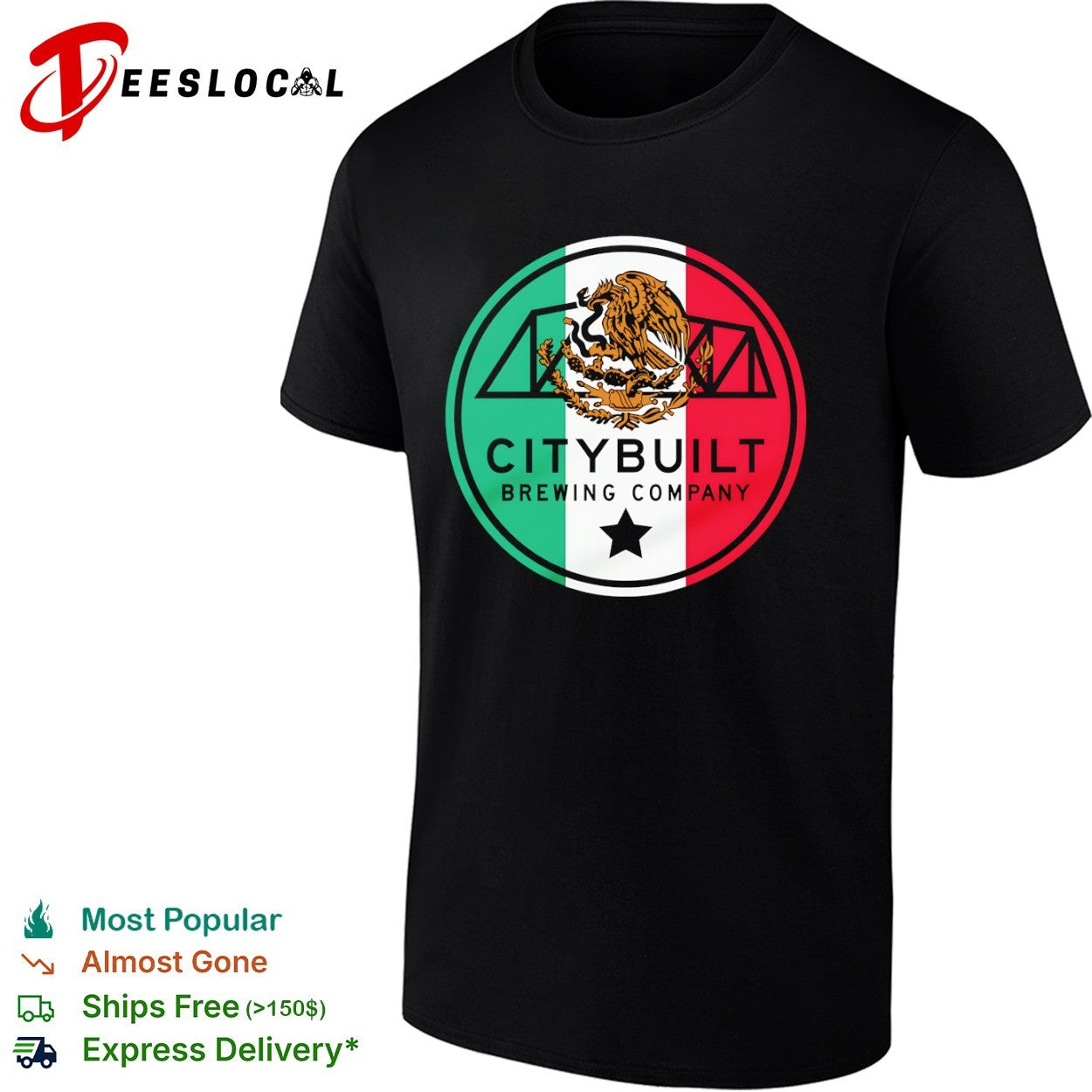 Citybuilt Brewing Company Mexico Flag Eagle Shirt