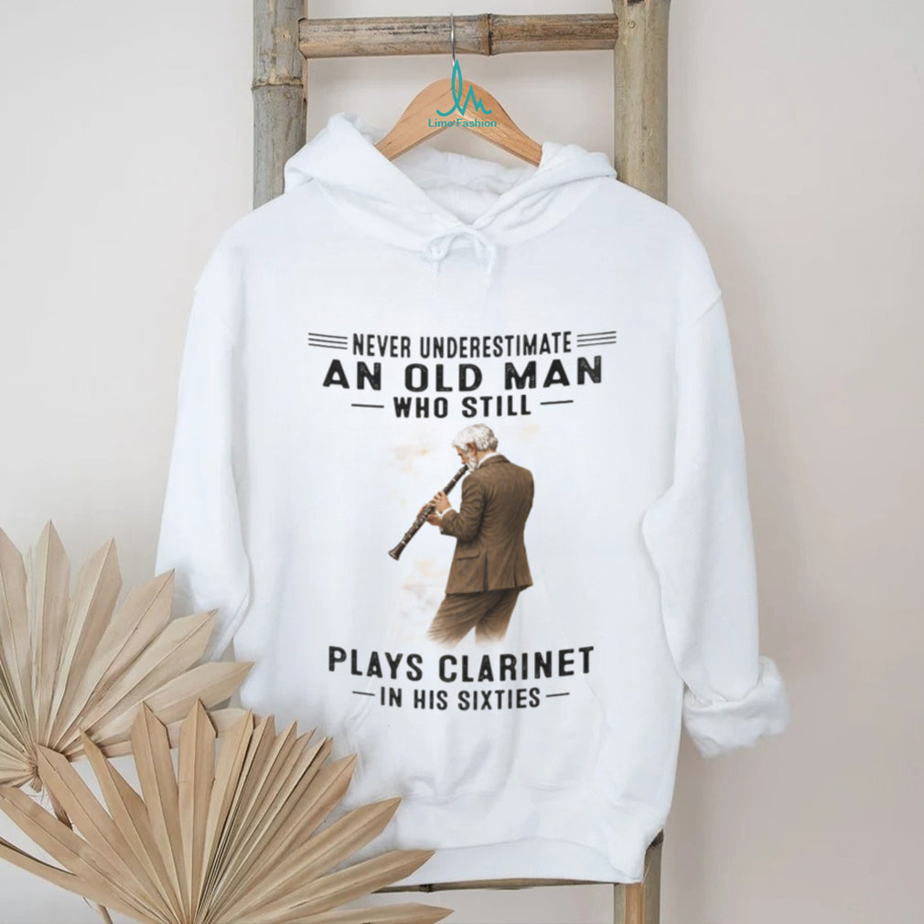 Clarinet Player Old Man Music Lover 60th Birthday Shirt