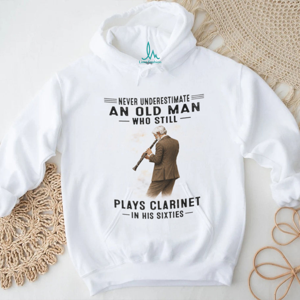 Clarinet Player Old Man Music Lover 60th Birthday Shirt
