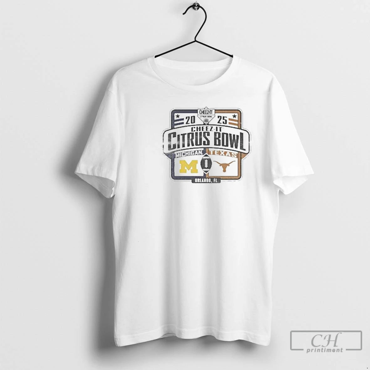 Classic 2025 Michigan Wolverines Vs Texas Longhorns 2025 Cheez It Citrus Bowl Game Dueling Circle T-Shirts, Hoodie,...