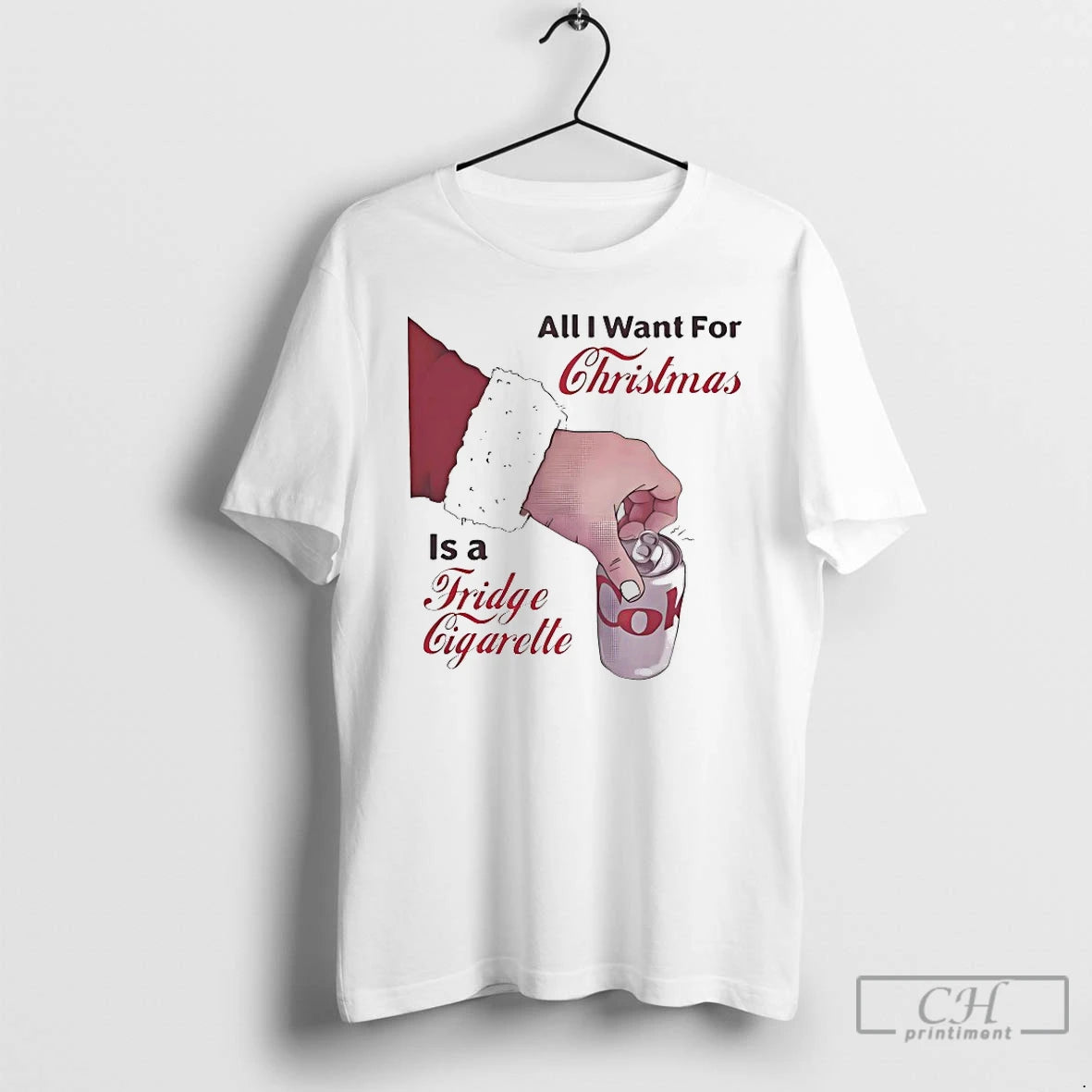Classic All I Want For Christmas Is A Fridge Cigarette T-Shirts, Hoodie, Sweatshirt | PodTeesHub.com