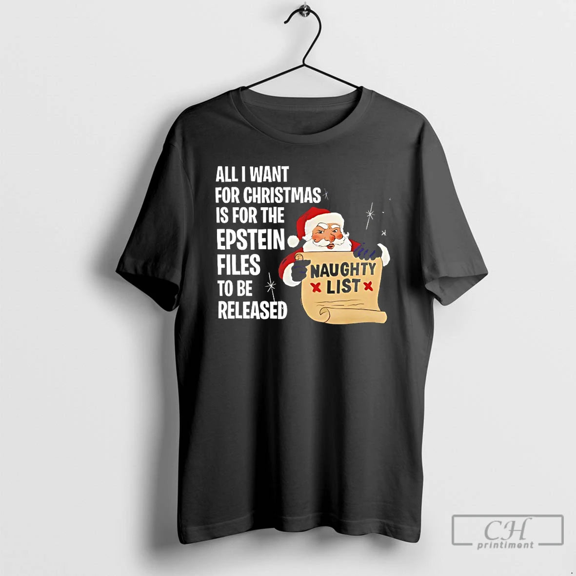 Classic All I Want For Christmas Is For The Epstein Files T-Shirts, Hoodie, Sweatshirt | PodTeesHub.com