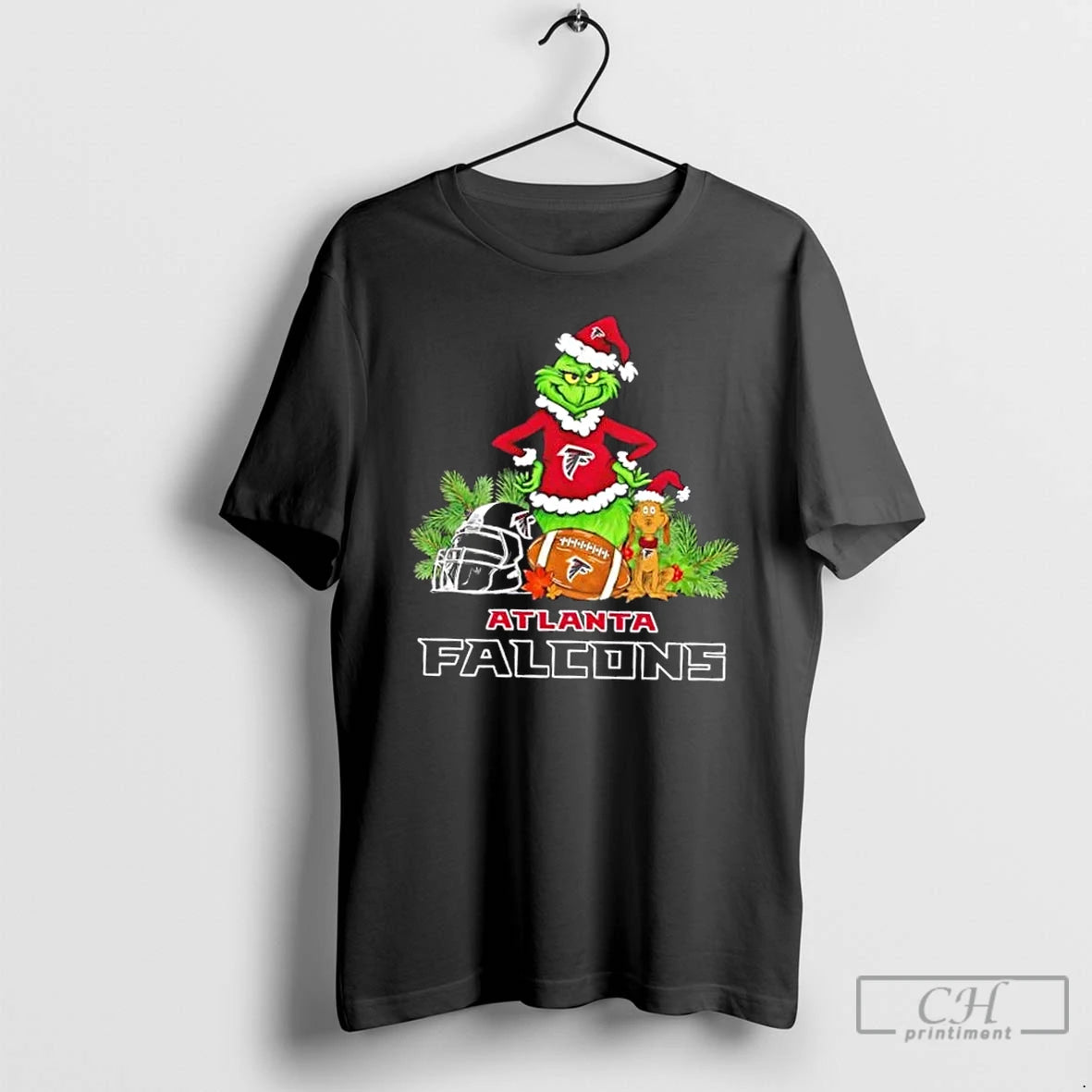 Classic Atlanta Falcons Football X Grinch And Max Dog Merry Christmas T-Shirts, Hoodie, Sweatshirt | PodTeesHub.com
