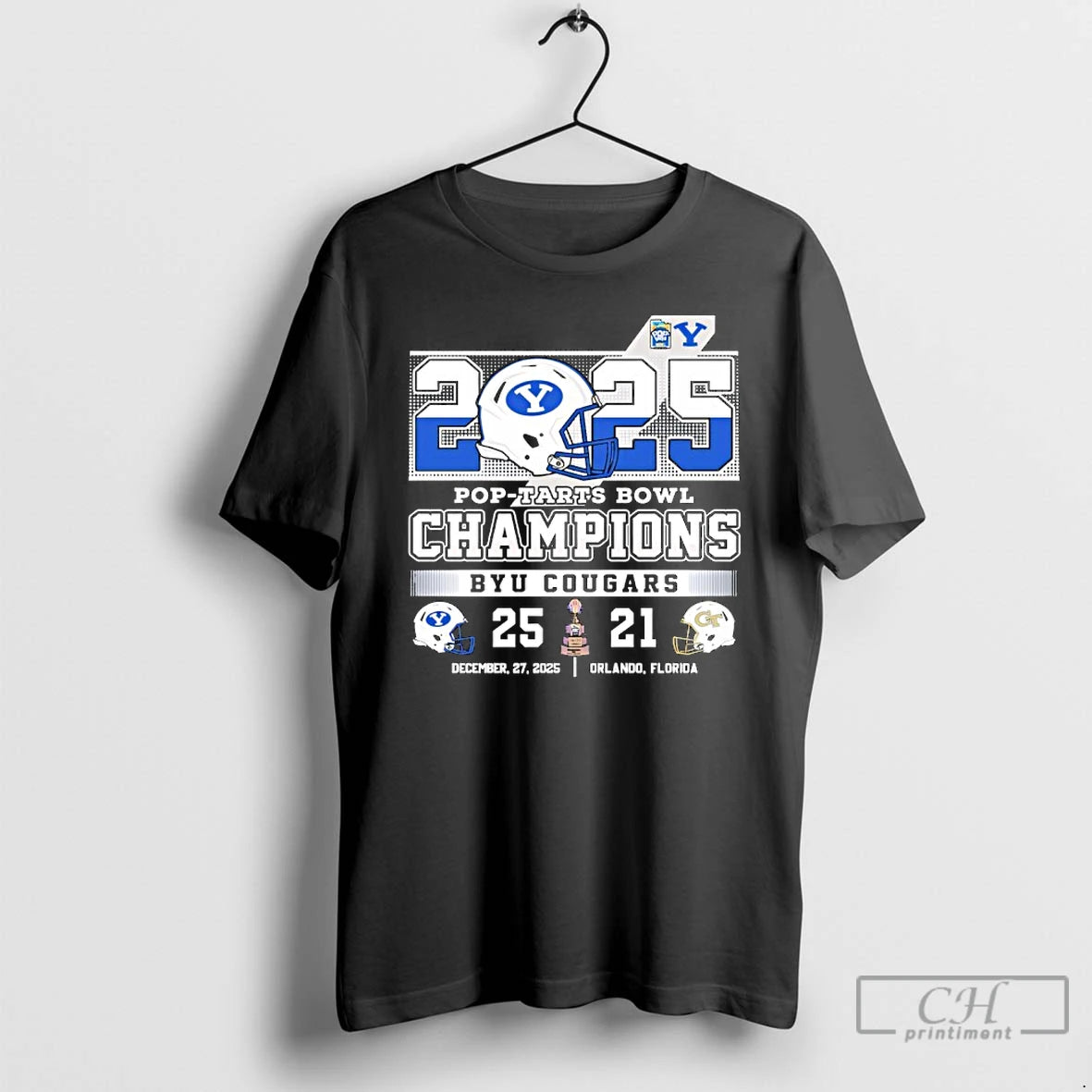 Classic Byu Cougars 2025 Pop Tarts Bowl Champions 25 21 T-Shirts, Hoodie, Sweatshirt | PodTeesHub.com