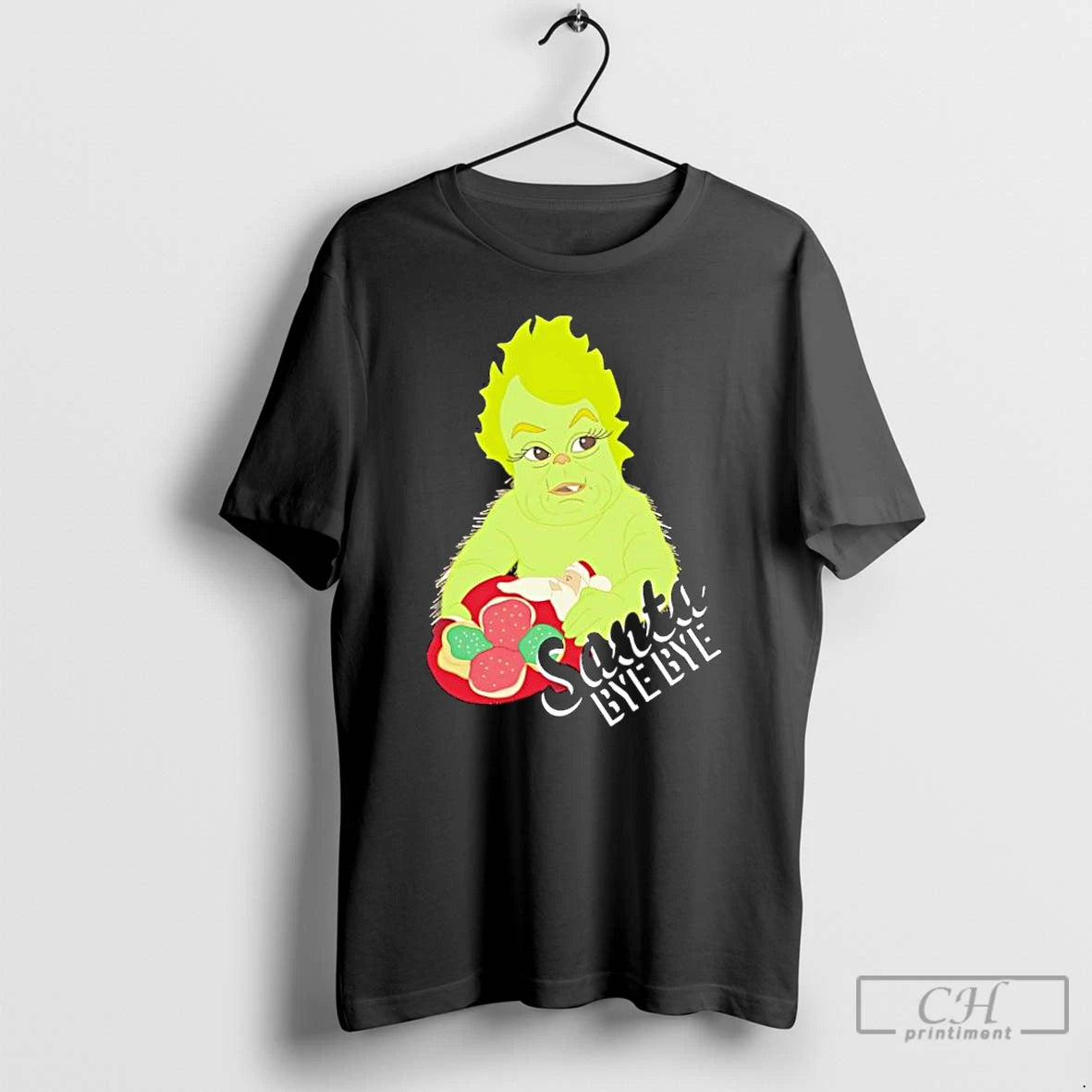 Classic Baby Grinch Santa Bye Bye T-Shirts, Hoodie, Sweatshirt | PodTeesHub.com