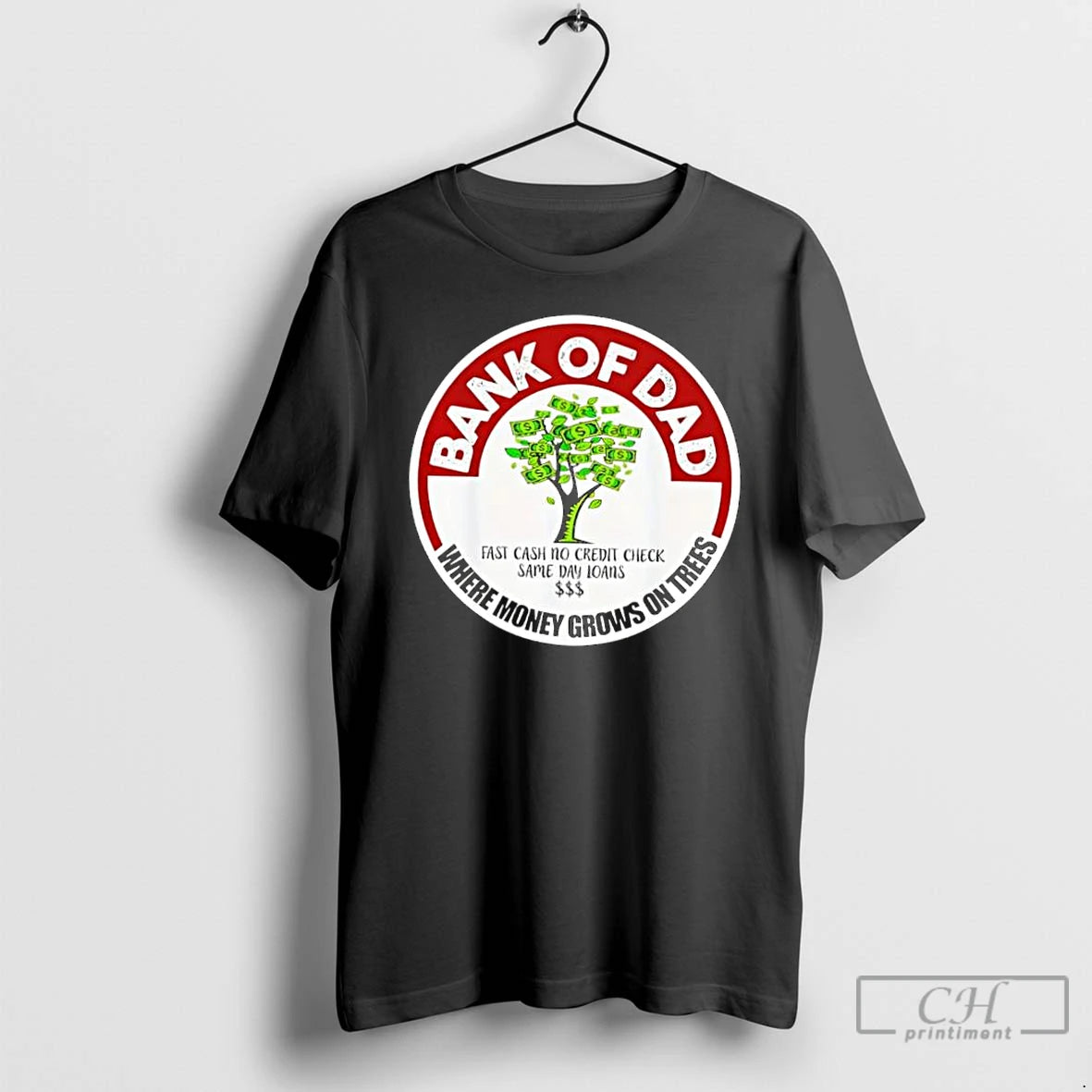 Classic Bank Of Dad Where Money Grows On Trees Logo Stylish T-Shirts, Hoodie, Sweatshirt | PodTeesHub.com