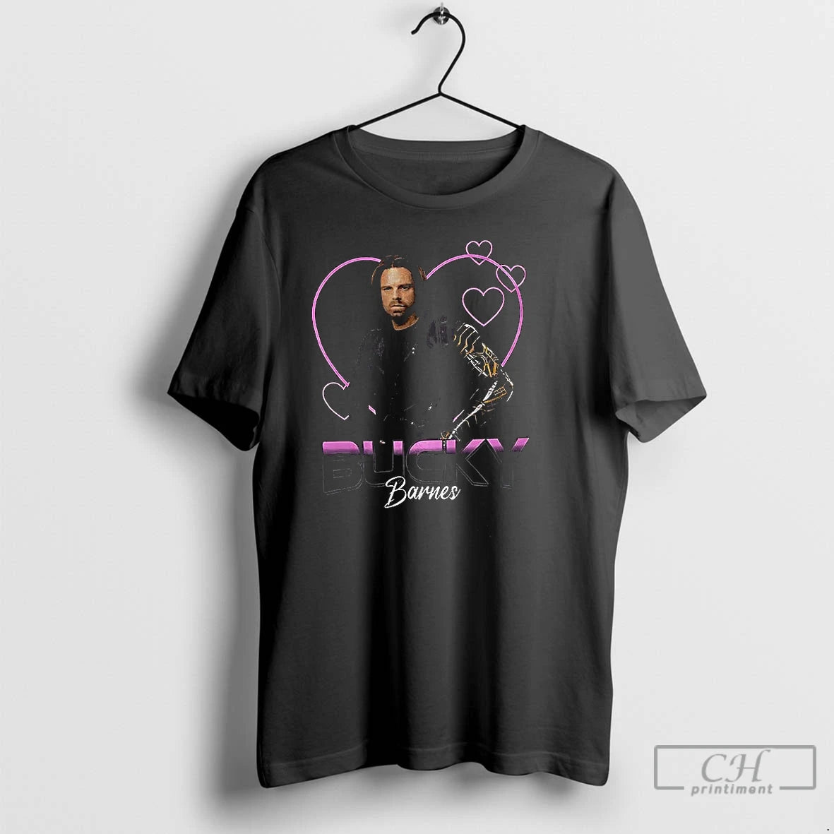 Classic Bucky Barnes Hearts Graphic T-Shirts, Hoodie, Sweatshirt | PodTeesHub.com