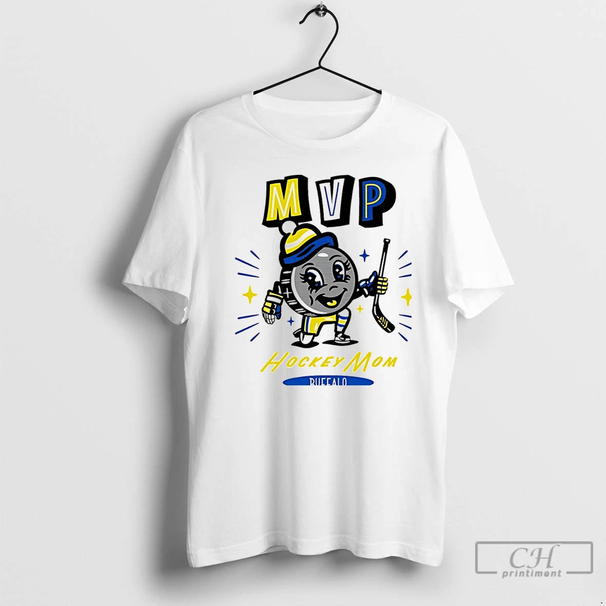 Classic Buffalo Hockey Mom Mvp 2025 Cartoon Christmas T-Shirts, Hoodie, Sweatshirt | PodTeesHub.com
