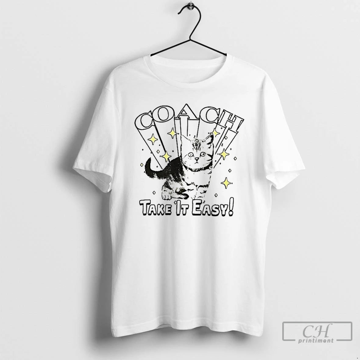 Classic Cat Coach Take It Easy T-Shirts, Hoodie, Sweatshirt | PodTeesHub.com