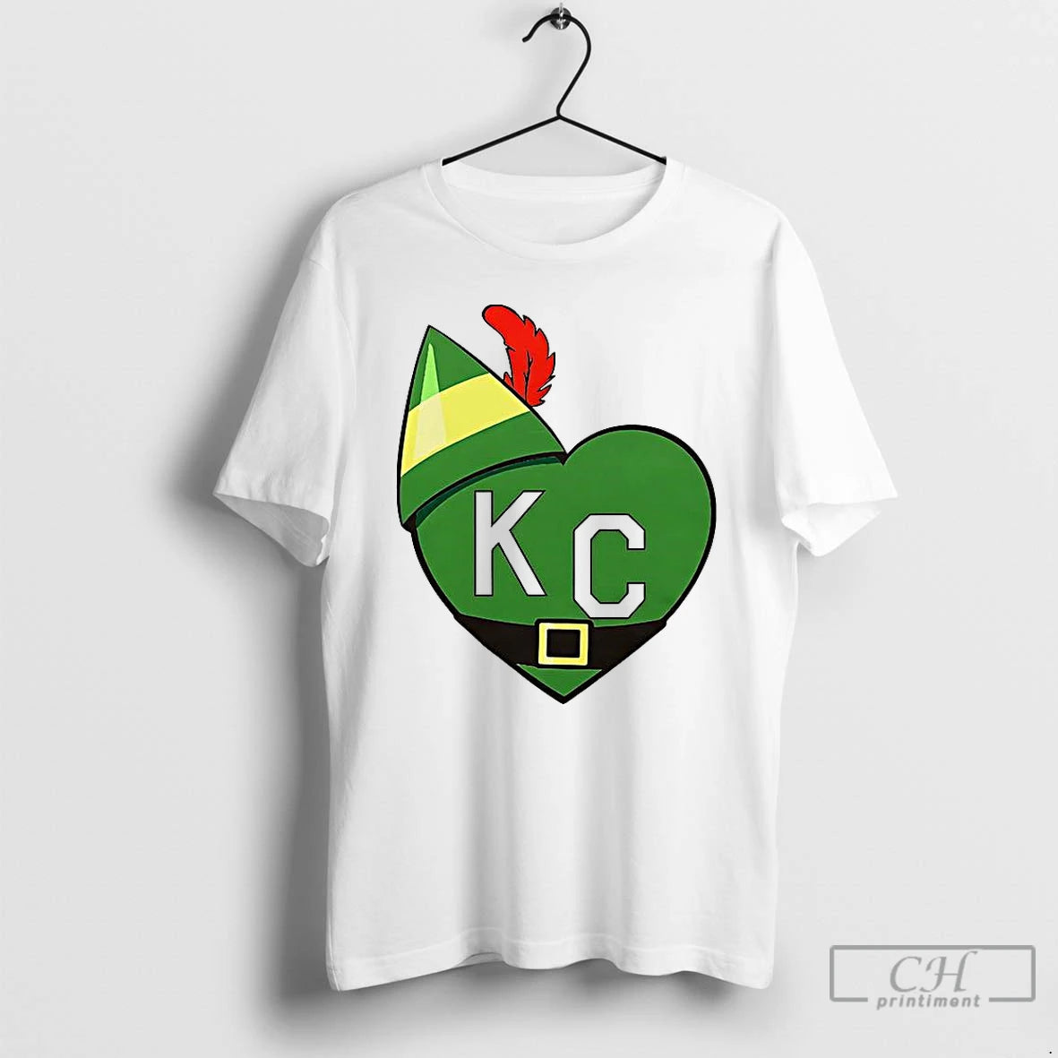 Classic Cheerful Buddy The Elf Kc Heart Christmas T-Shirts, Hoodie, Sweatshirt | PodTeesHub.com