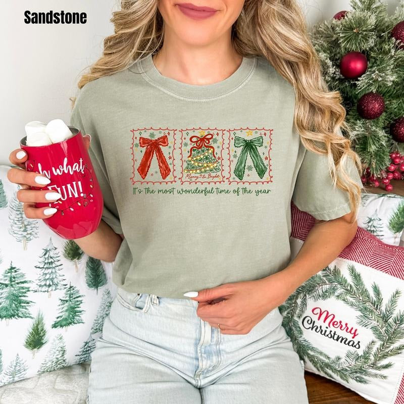 Classic Christmas Trio Comfort Colors T-Shirt 'NLB' Hoodie, Sweatshirt | PodTeesHub.com