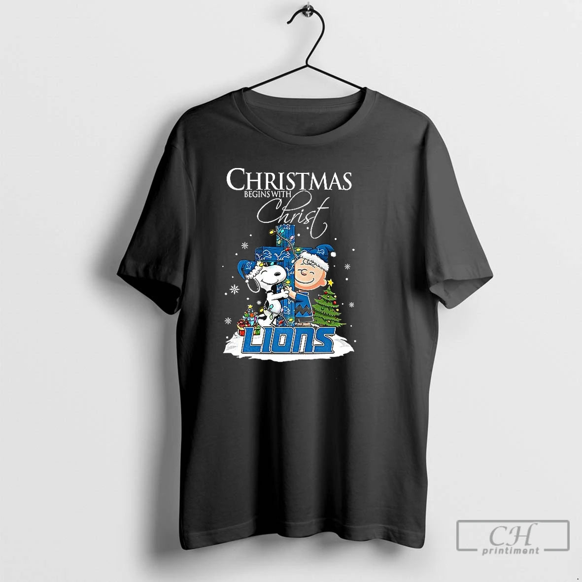 Classic Christmas Begins With Christ Detroit Lions T-Shirts, Hoodie, Sweatshirt | PodTeesHub.com