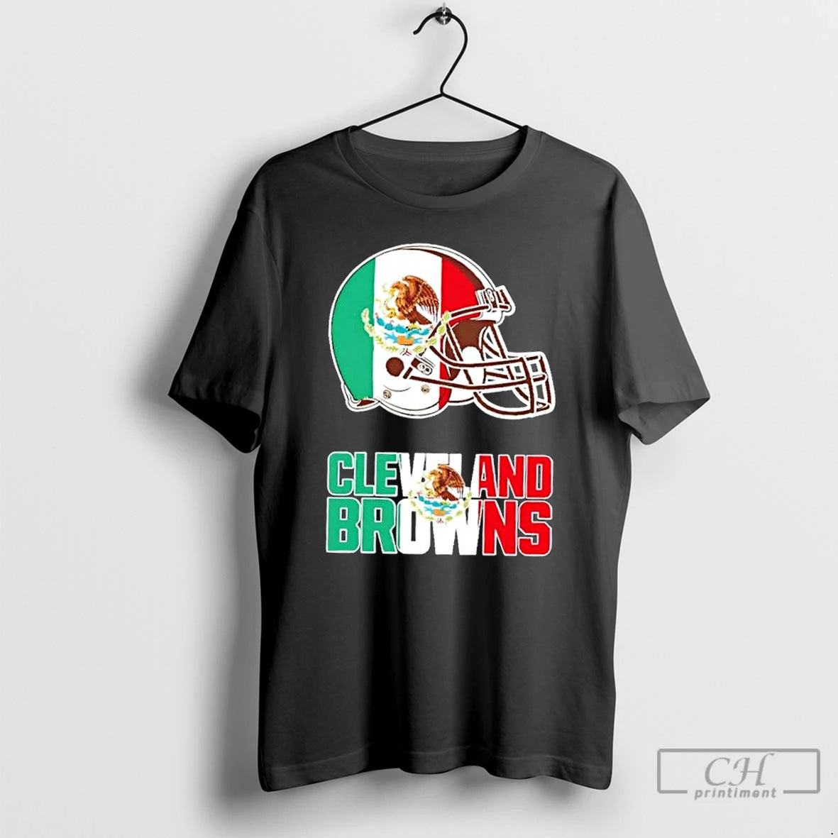 Classic Cleveland Browns Football X Mexican Flag Logo T-Shirts, Hoodie, Sweatshirt | PodTeesHub.com