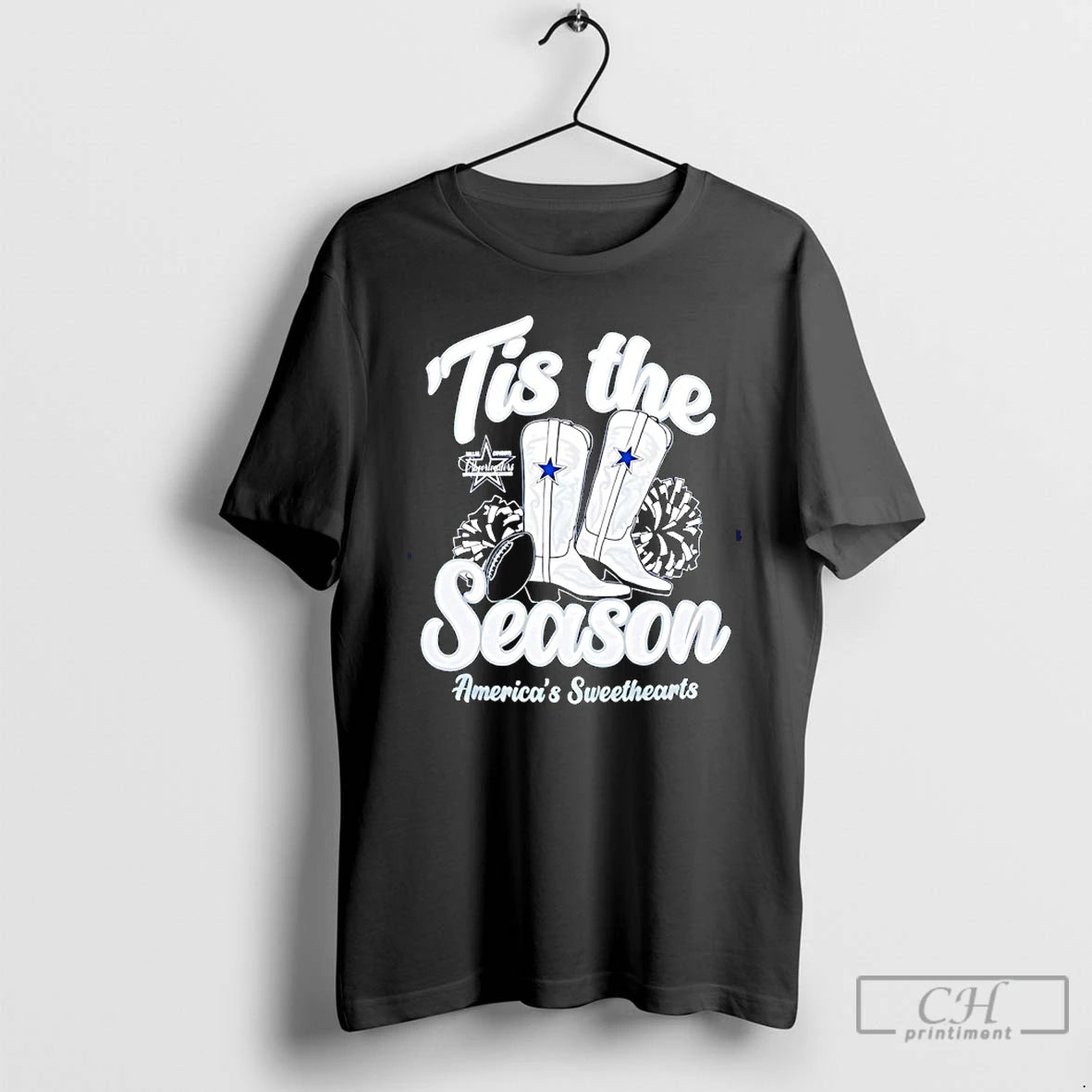 Classic Dallas Cowboys Tis The Season Boots Americas Sweethearts T-Shirts, Hoodie, Sweatshirt | PodTeesHub.com