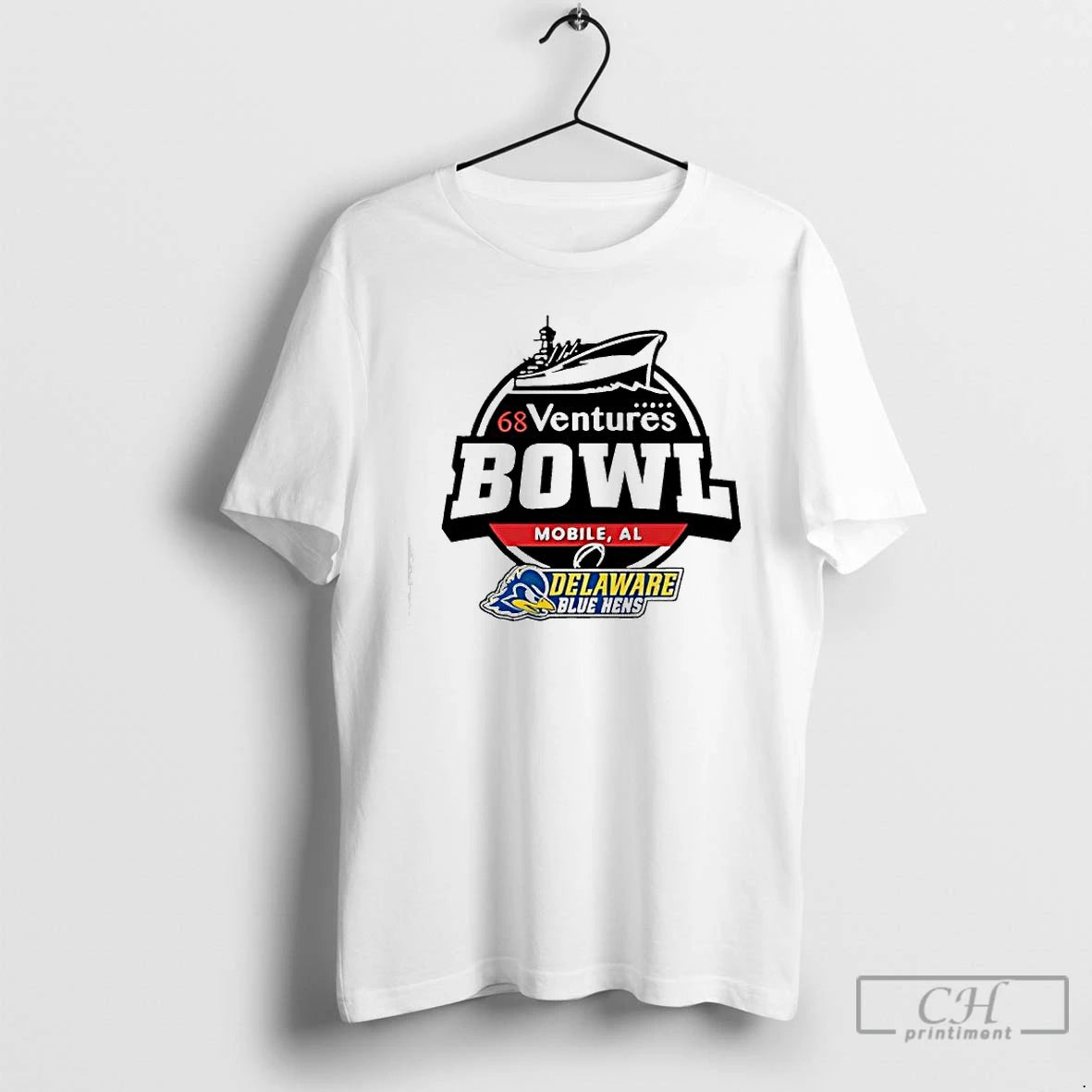 Classic Delaware Blue Hens 68 Ventures Bowl Mobile Al Logo T-Shirts, Hoodie, Sweatshirt | PodTeesHub.com