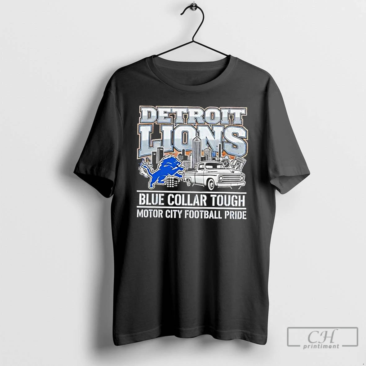 Classic Detroit Lions Blue Collar Tough Motor City Football Pride T-Shirts, Hoodie, Sweatshirt | PodTeesHub.com