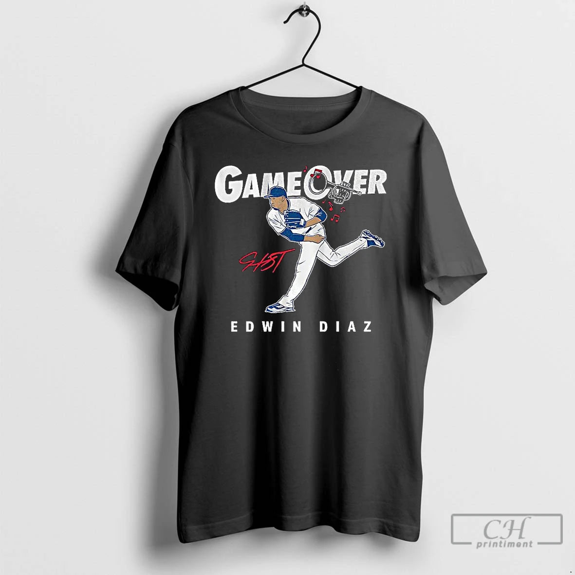 Classic Edwin Diaz Los Angeles Dodgers Baseball Game Over Signature T-Shirts, Hoodie, Sweatshirt | PodTeesHub.com
