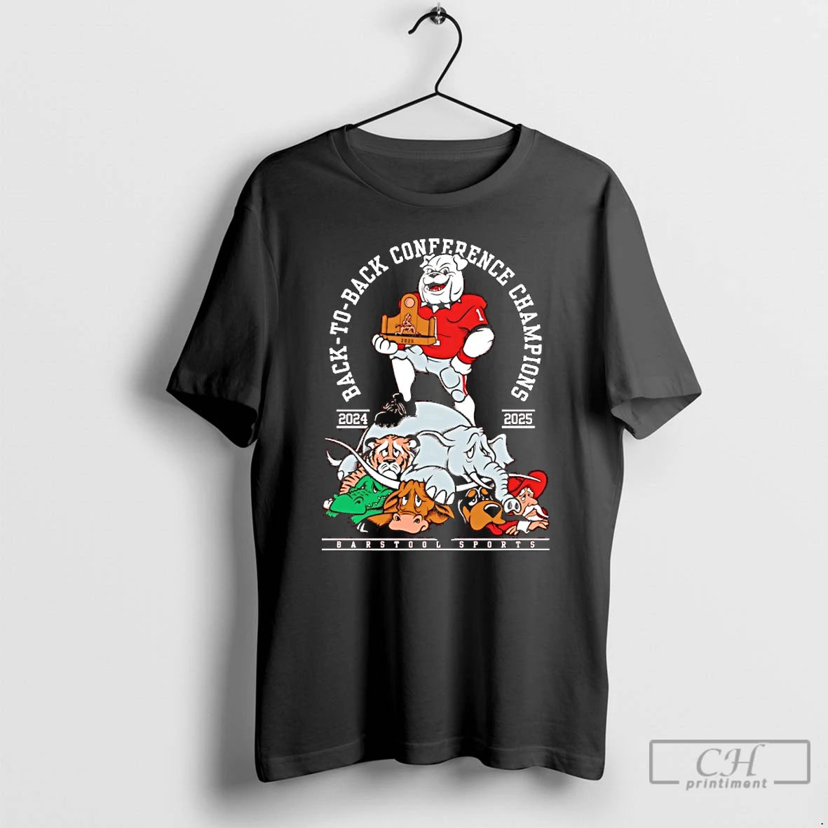 Classic Georgia Bulldogs Back To Back Conference Champions 2025 T-Shirts, Hoodie, Sweatshirt | PodTeesHub.com