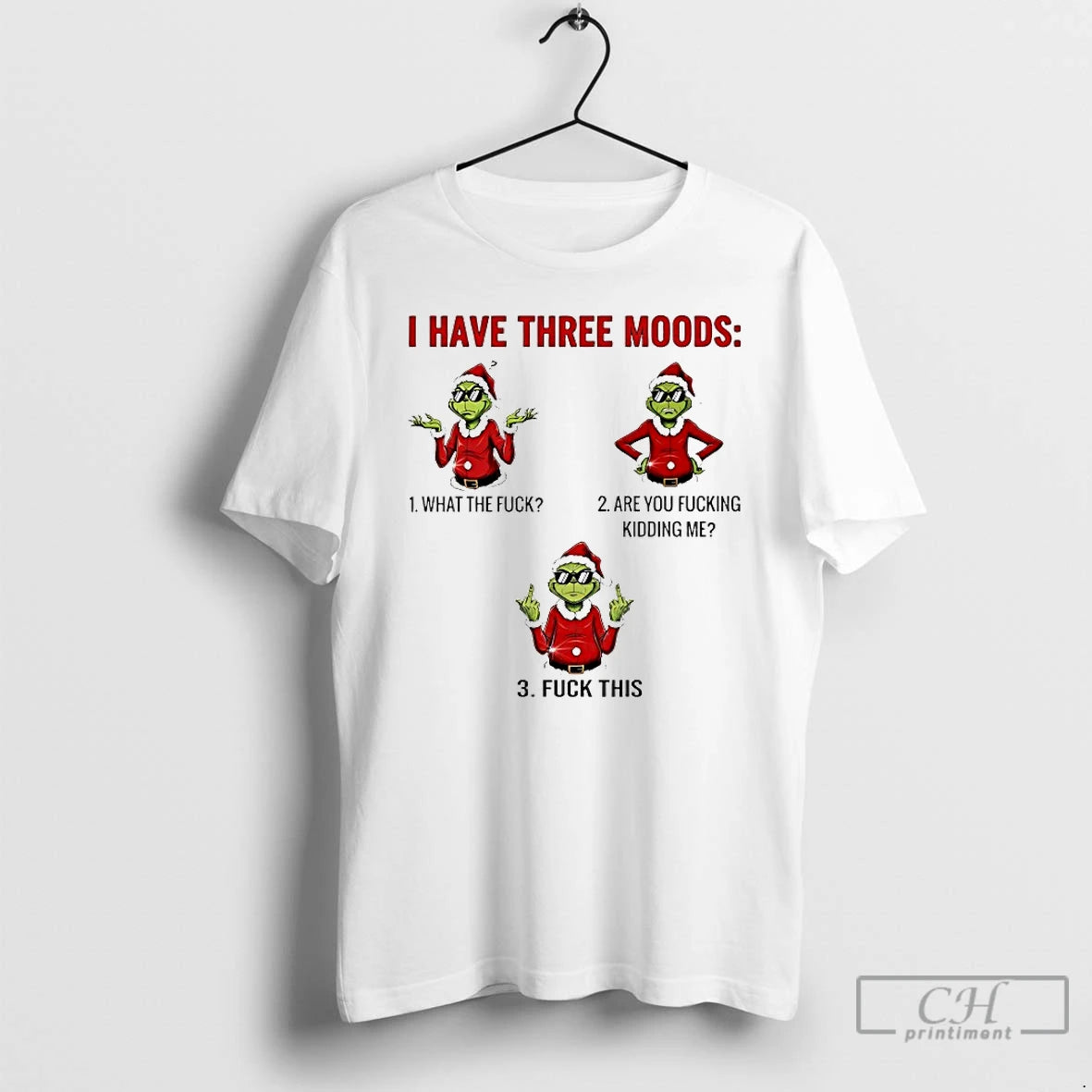 Classic Grinch I Have Three Moods Christmas 2025 T-Shirts, Hoodie, Sweatshirt | PodTeesHub.com