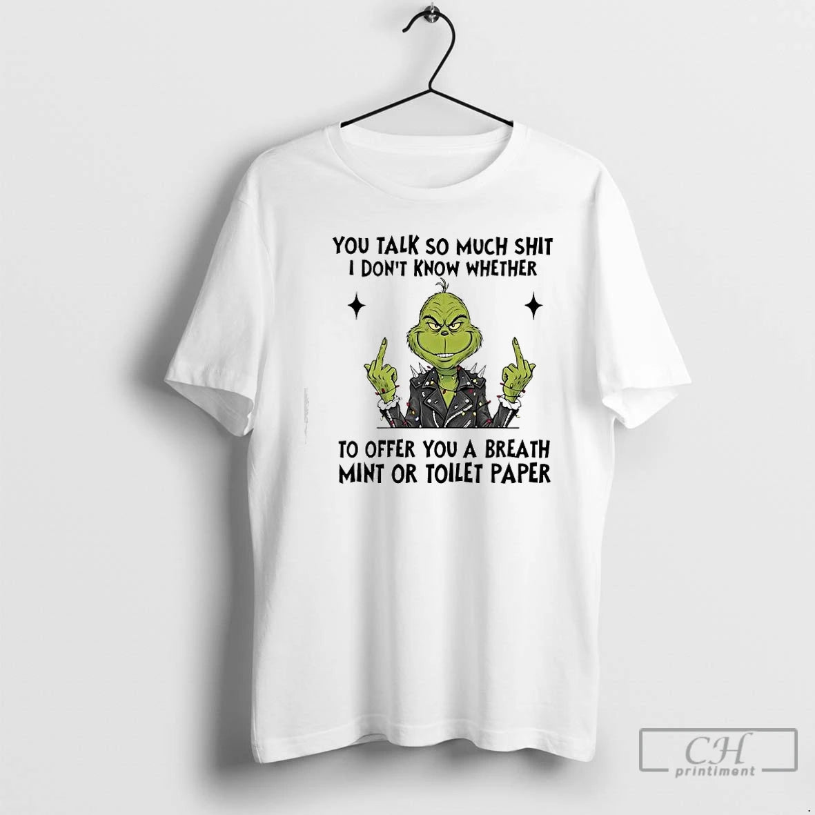 Classic Grinch Talk So Much Shit I Dont Know Whether To Offer You A Breath T-Shirts, Hoodie, Sweatshirt | PodTeesHub.com