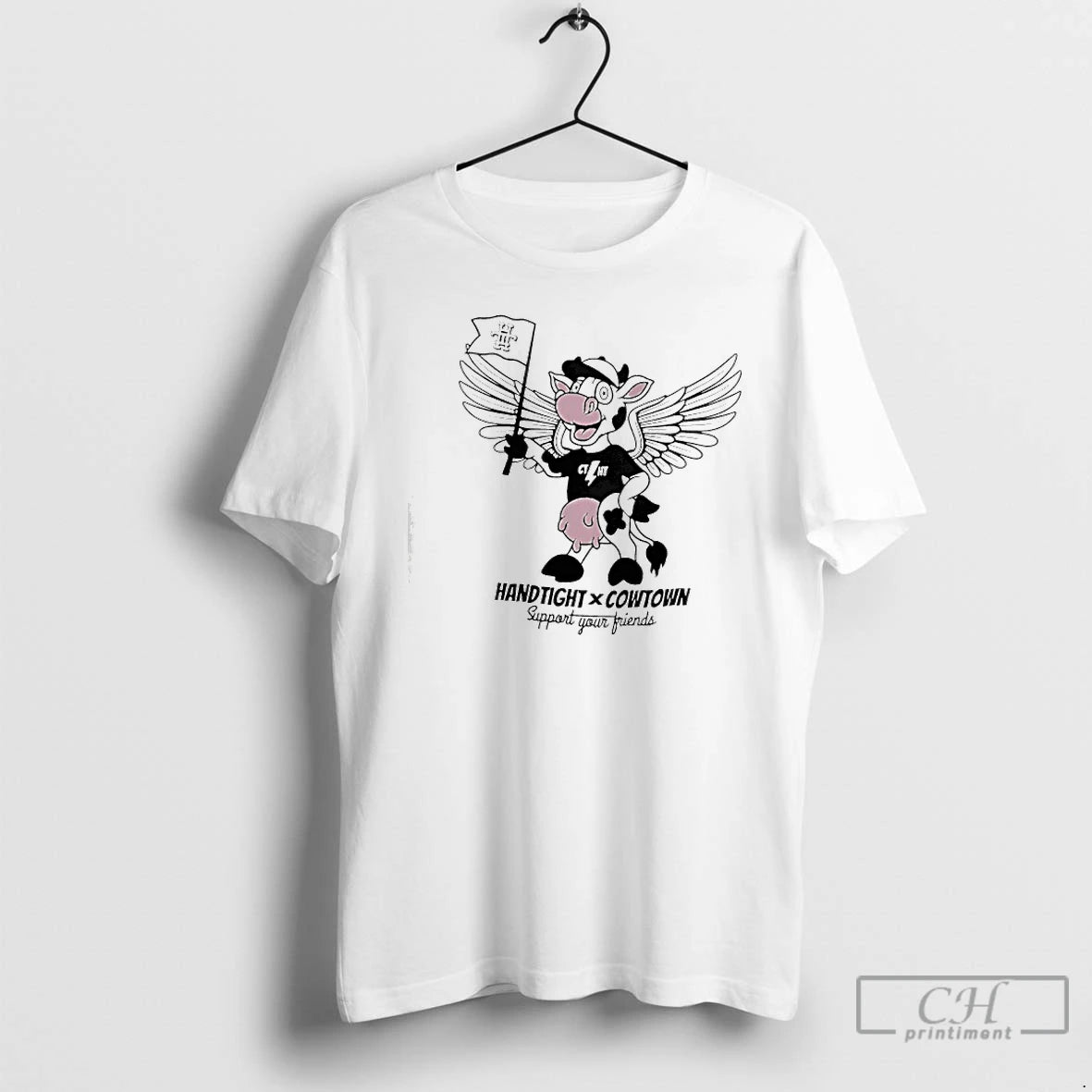 Classic Hand Tight X Cowtown Support Yur Friends Cow Graphic T-Shirts, Hoodie, Sweatshirt | PodTeesHub.com