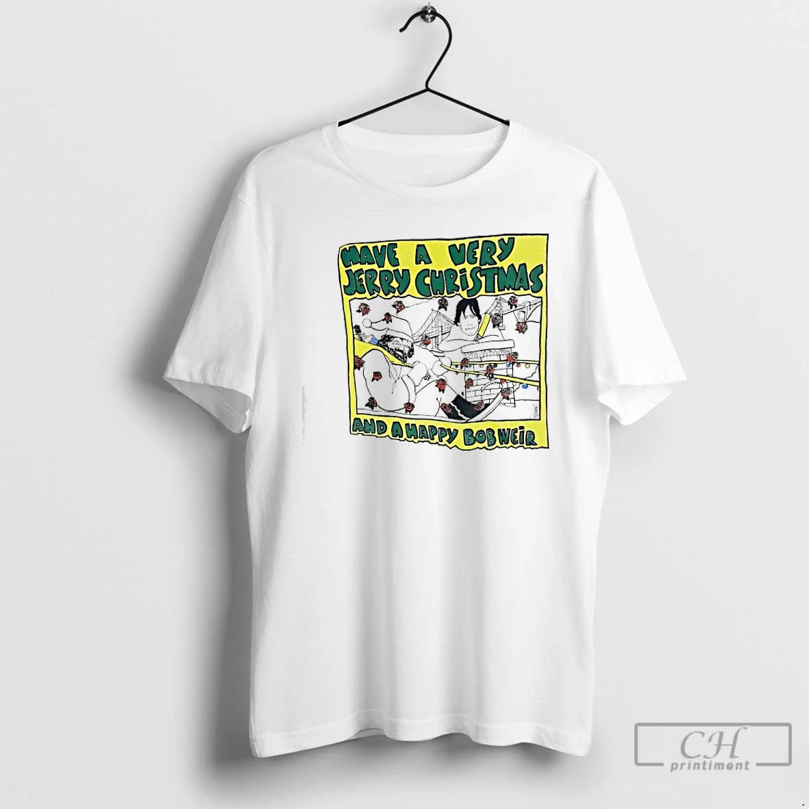 Classic Have A Very Jerry Christmas And A Happy Bob Weir T-Shirts, Hoodie, Sweatshirt | PodTeesHub.com