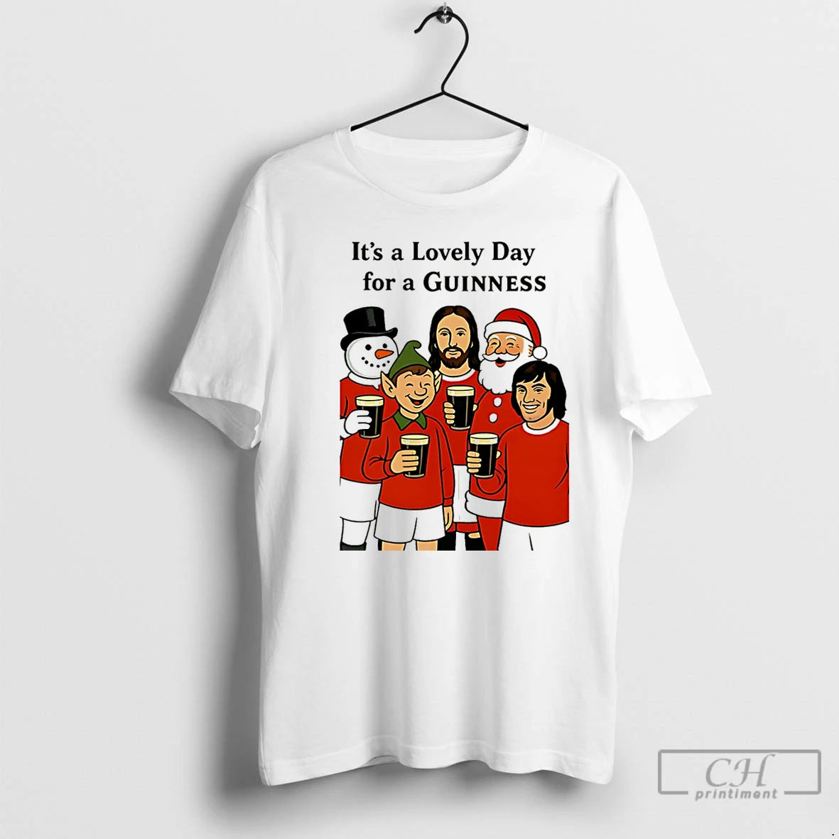 Classic Its A Lovely Day For A Guinness Man United Christmas Christmas T Shirts Sweater Hoodie, Sweatshirt | PodTeesHub.com