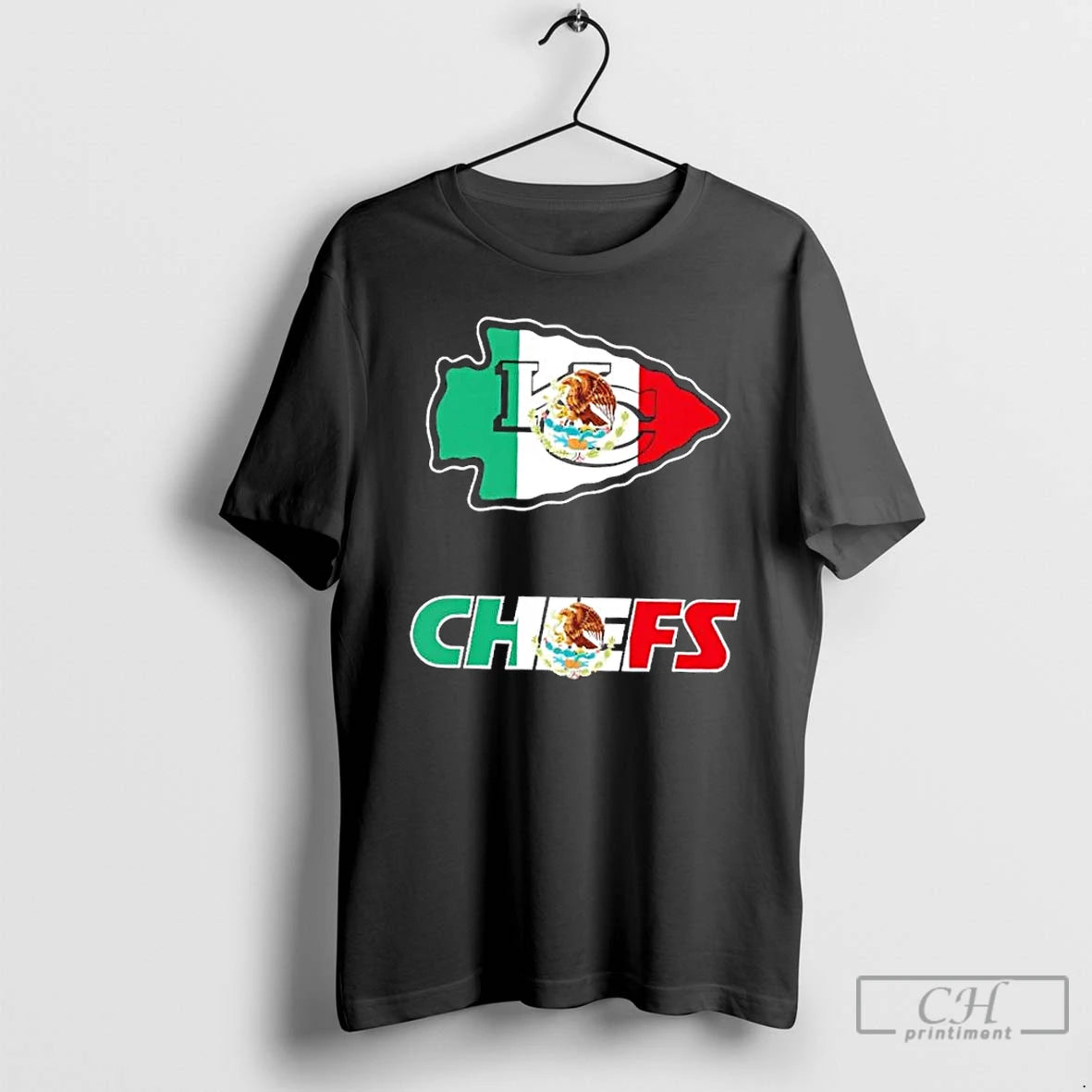 Classic Kansas City Chiefs Football X Mexican Flag Logo T-Shirts, Hoodie, Sweatshirt | PodTeesHub.com
