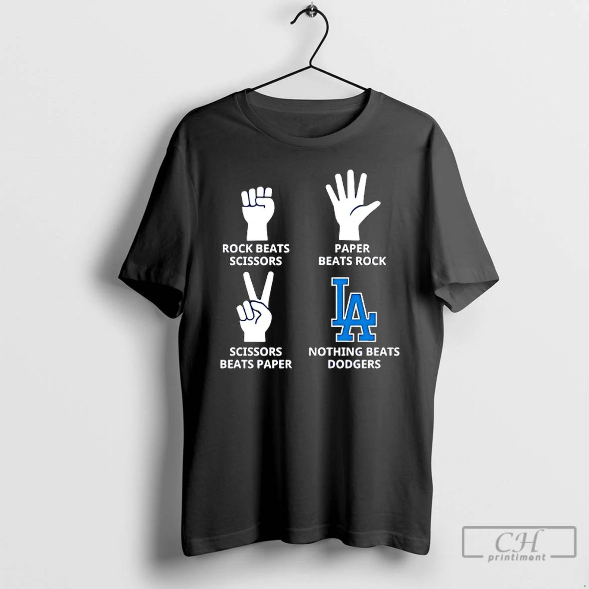 Classic Los Angeles Dodgers Nothing Beats Rock Beats Scissors Paper Beats Rock Scissors Beats Paper T-Shirts, Hoodie,...