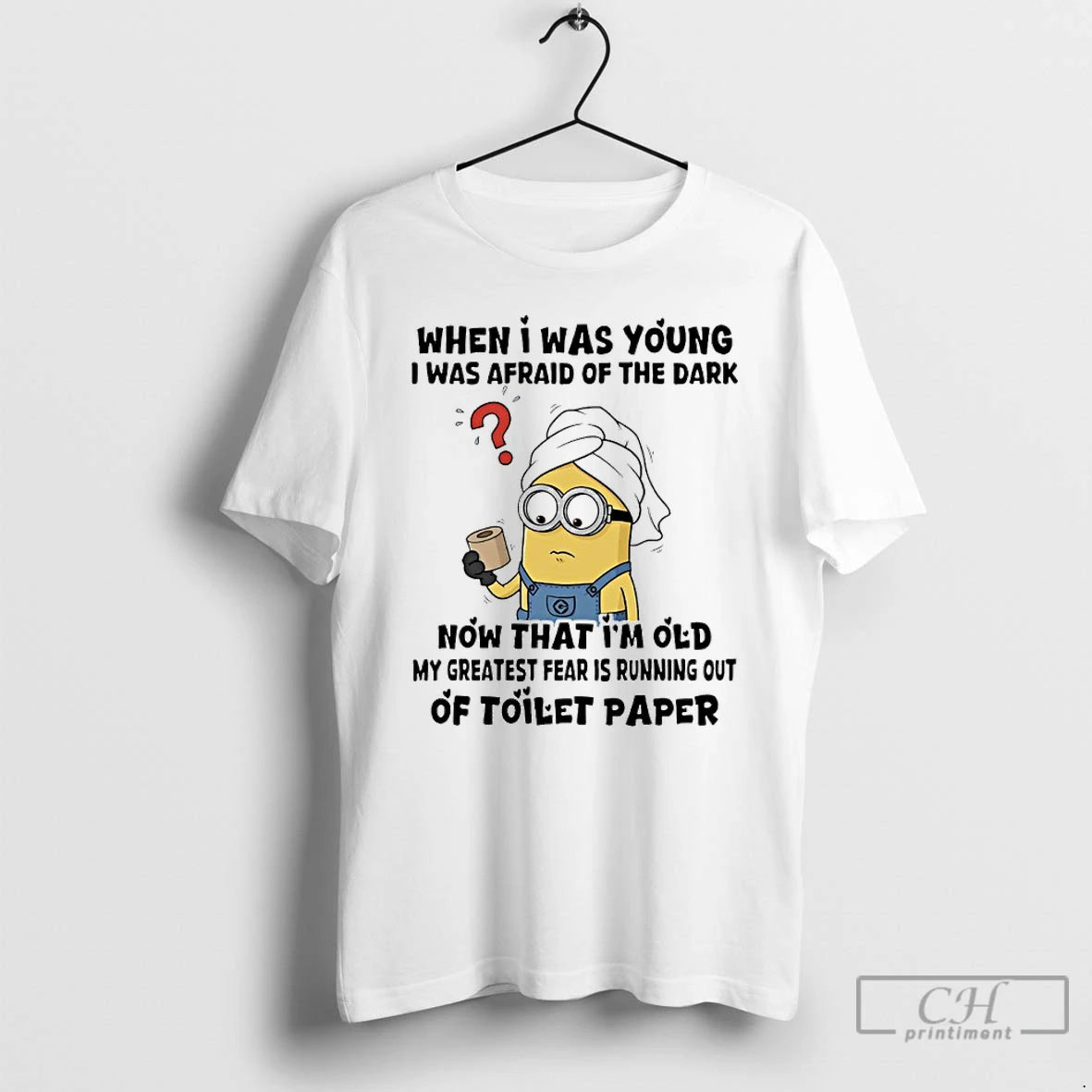 Classic Minions When I Was Young I Was Afraid Of The Dark Now That Im T-Shirts, Hoodie, Sweatshirt | PodTeesHub.com