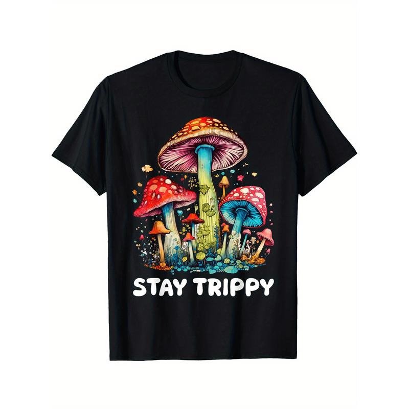 Classic Mushroom Bohos Nature Stays Art Trippys T-Shirt Comfortable leisure sports Halloween Christmas gift made in usa...
