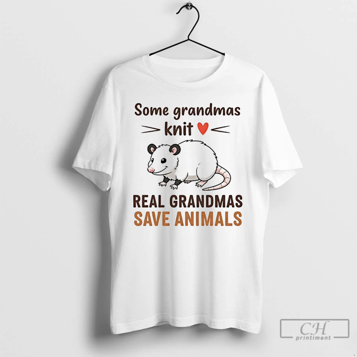 Classic Opossum Some Grandmas Knit Real Grandmas Save Animals T-Shirts, Hoodie, Sweatshirt | PodTeesHub.com