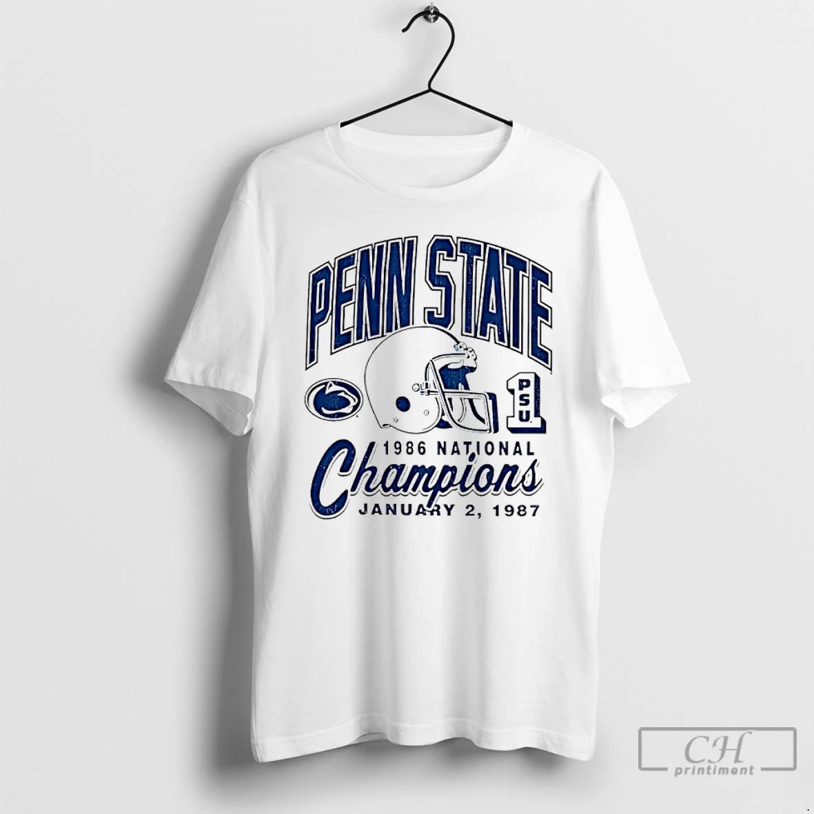 Classic Penn State Nittany Lions 1986 National Champions Helmet T-Shirts, Hoodie, Sweatshirt | PodTeesHub.com