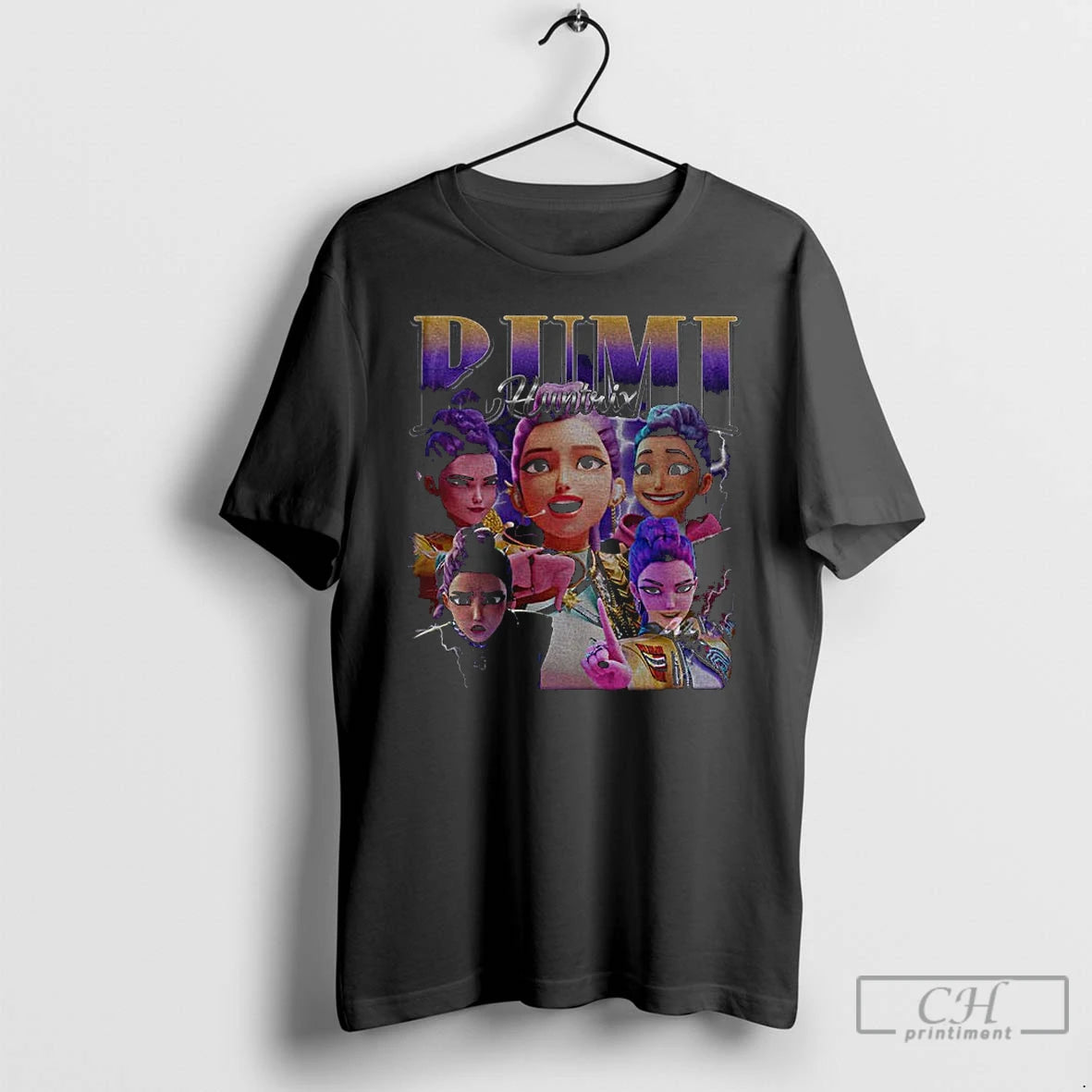 Classic Rumi Huntrix Kpop Demon Hunters 90s Bootleg T-Shirts, Hoodie, Sweatshirt | PodTeesHub.com