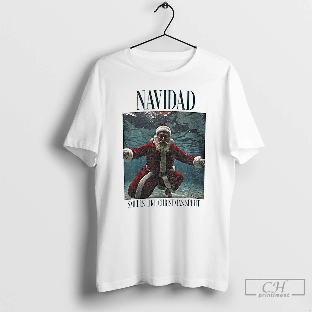Classic Santa Claus Navidad Smells Like Christmas Spirit Merry Christmas T-Shirts, Hoodie, Sweatshirt | PodTeesHub.com