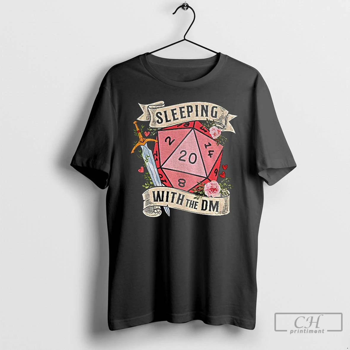Classic Sleeping With The Dm Funny Dungeon Master Gamer Couple T-Shirts, Hoodie, Sweatshirt | PodTeesHub.com