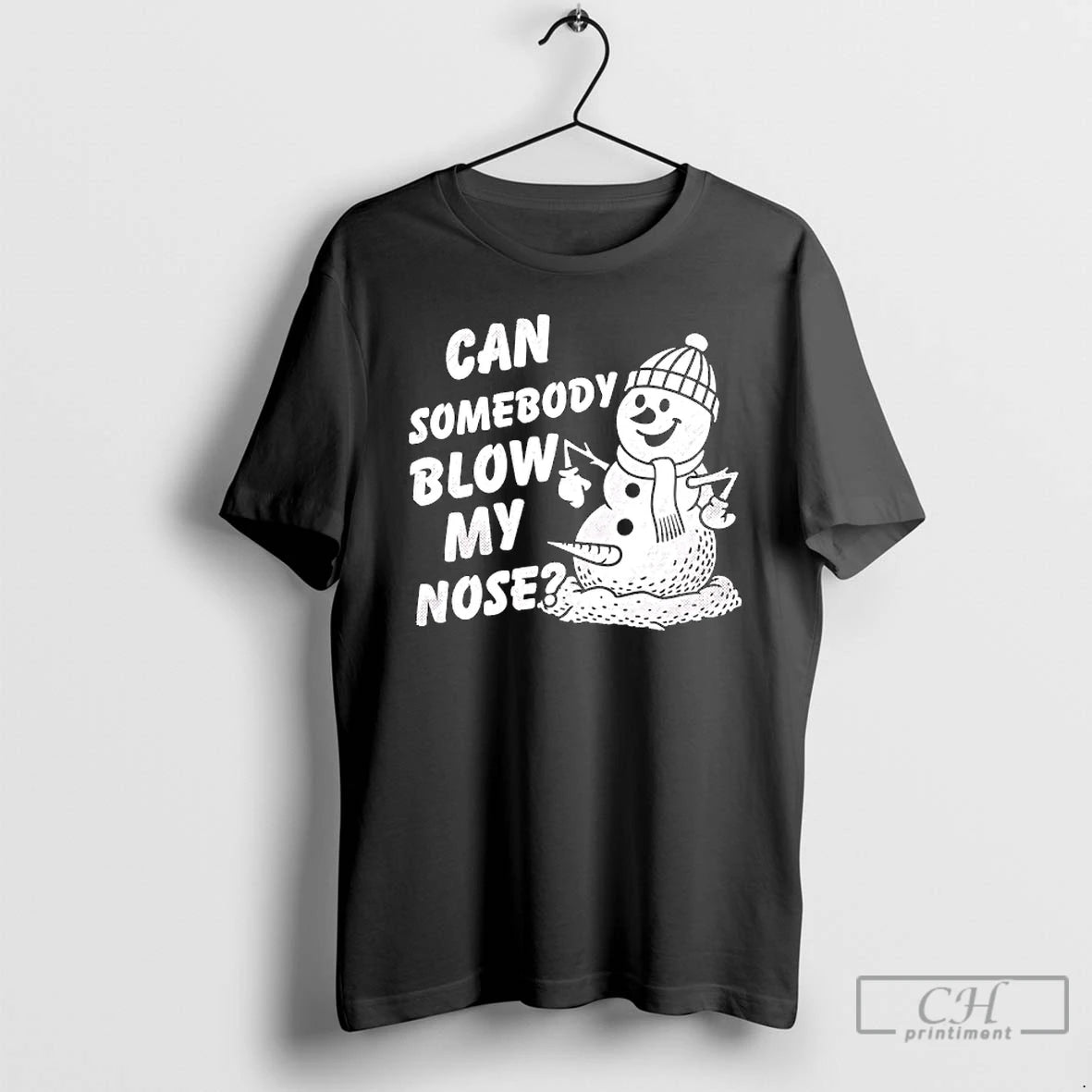 Classic Snowman Can Somebody Blow My Nose Merry Christmas T-Shirts, Hoodie, Sweatshirt | PodTeesHub.com